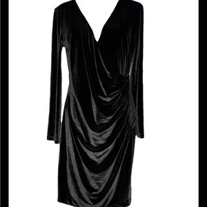 Elegant Black Velvet Dress Marc New York Women’s Black Long Sleeve Velvet Dress
